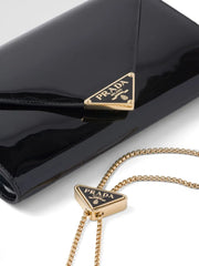 patent-leather envelope bag