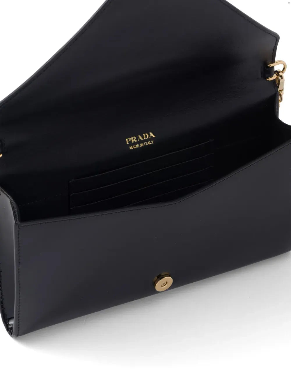 patent-leather envelope bag