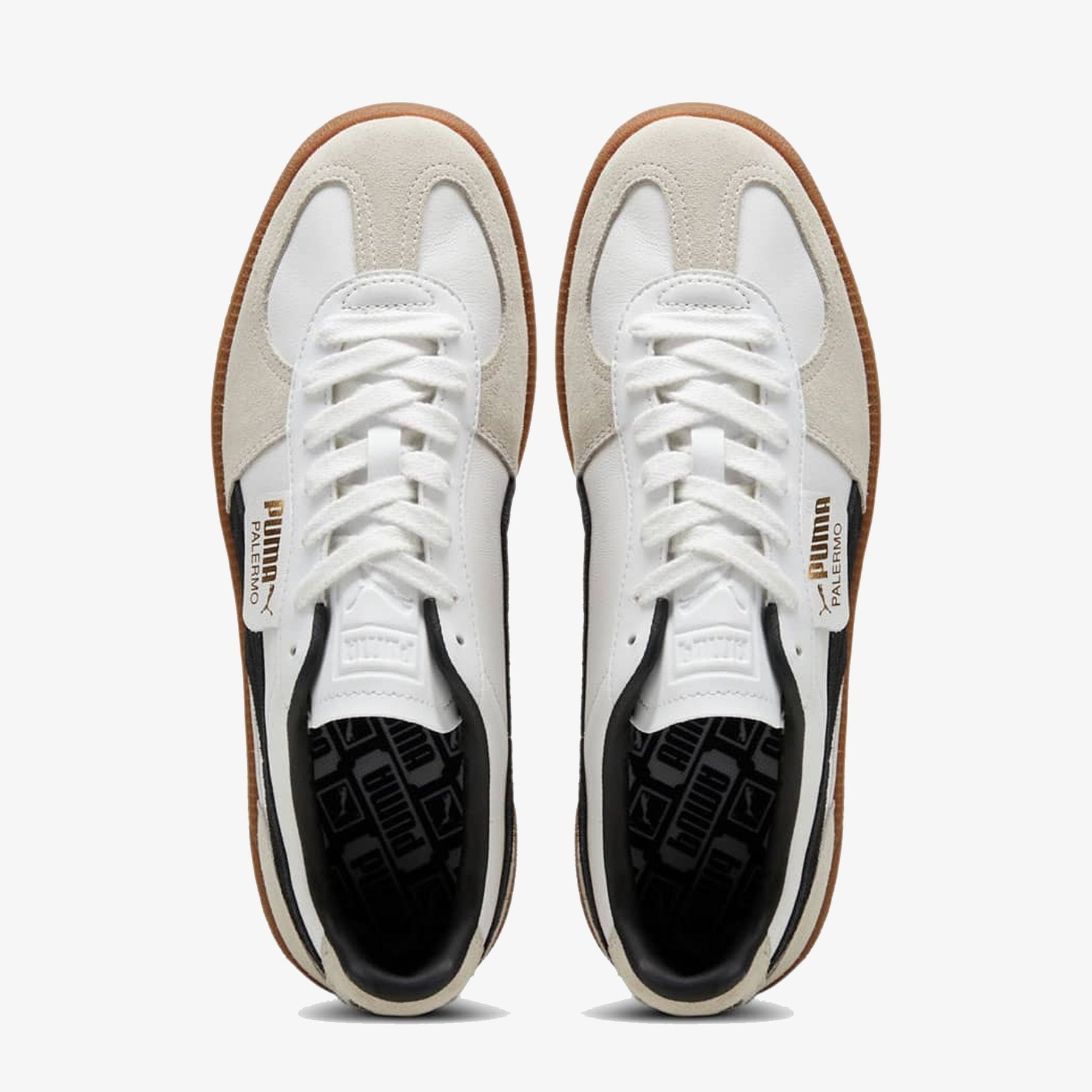 PUMA PALERMO LTH { WHITE\VAPOR GRAY-GUM