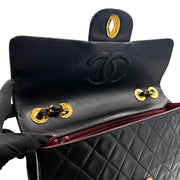 JAH231 - CHANEL Vintage Black Lambskin Maxi Classic Flap Bag