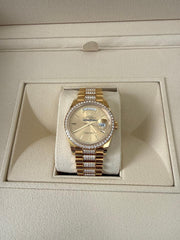 Rolex | Day-Date | 128348RBR | Yellow gold | 36 x 43 mm | Yellow gold | Champagne | Automatic