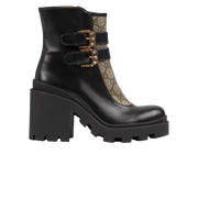 Gucci Wmns Ankle Boot 'Buckles - Black Beige'