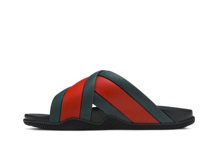 Gucci Rubber Slide Green Red