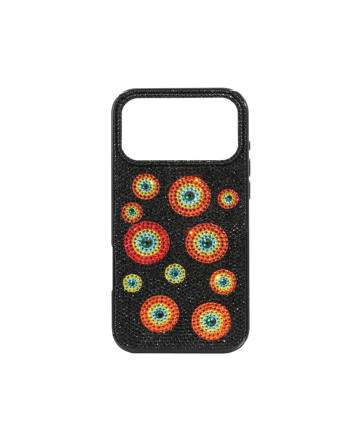Evil Eye Artificial Crystal Embellished Phone Case - Pink