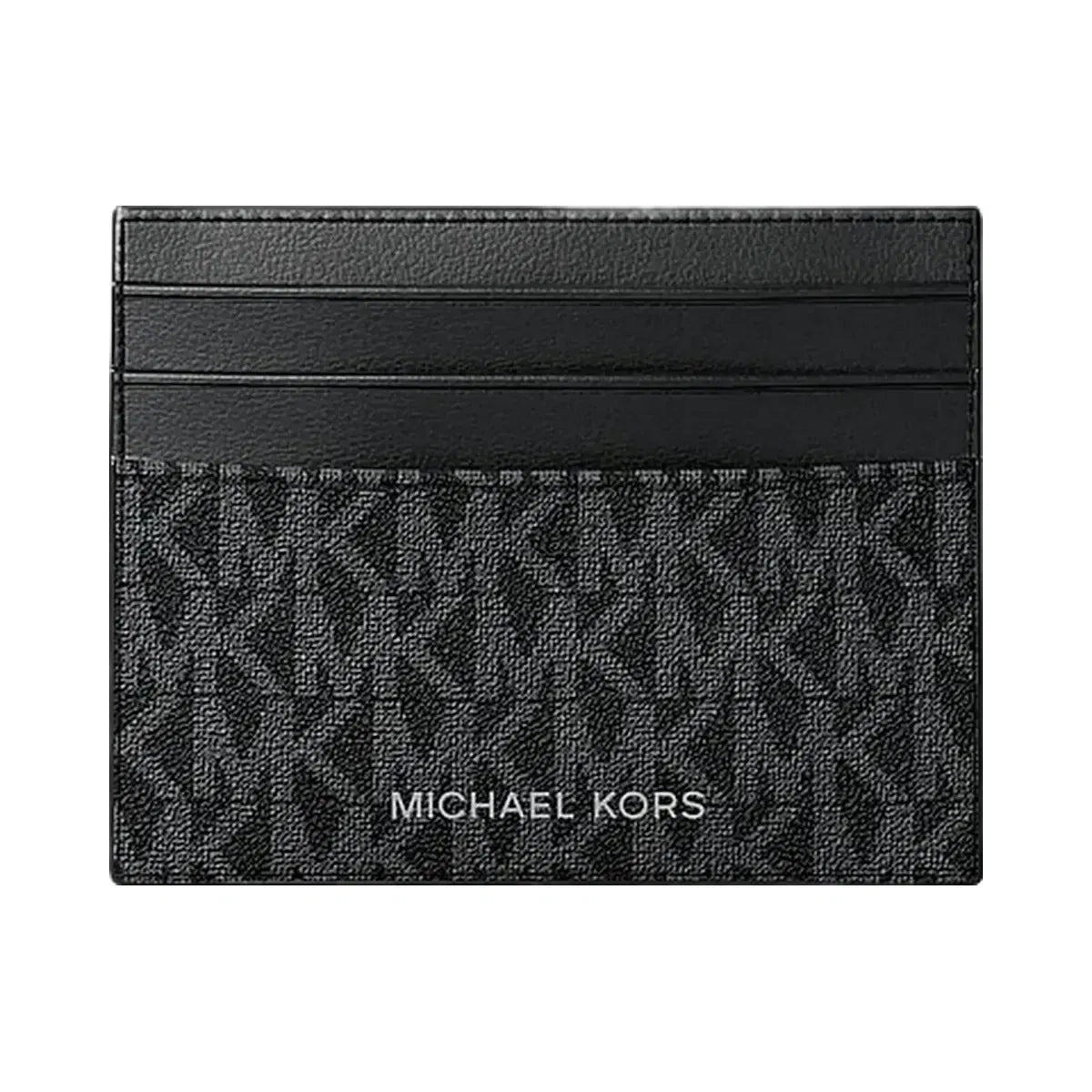 Michael Kors Cooper Signature Logo Card Case Black