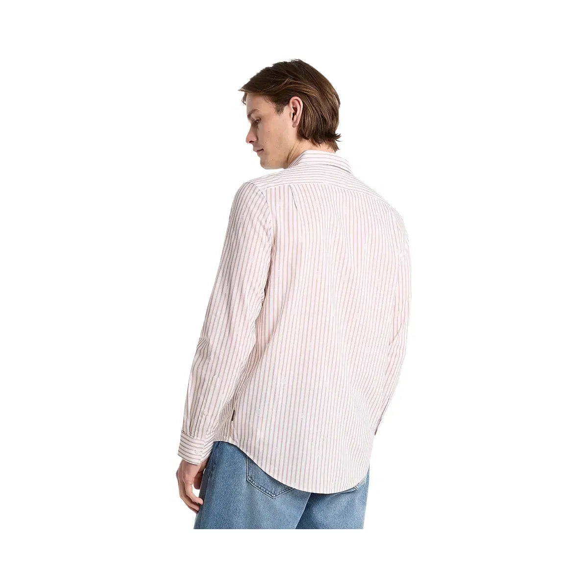 Michael Kors Striped Cotton Blend Shirt LIGHT SAND