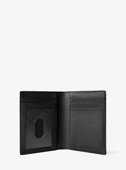 Michael Kors Cooper Pebbled Leather Bi-Fold Card Case Black