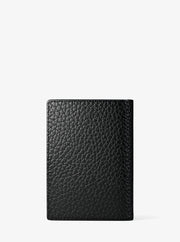 Michael Kors Cooper Pebbled Leather Bi-Fold Card Case Black