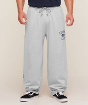 Gymshark Retro Collegiate Graphic Wide Leg Pants Bros Soft Grey Marl