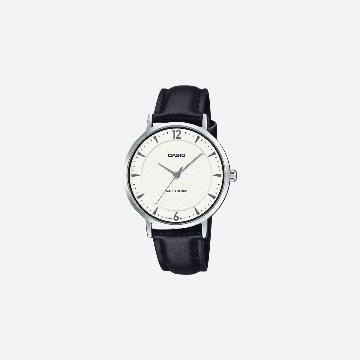 Casio Enticer LTP-VT04L-7A2DF Quartz White Dial Analog Black Leather Strap Watch