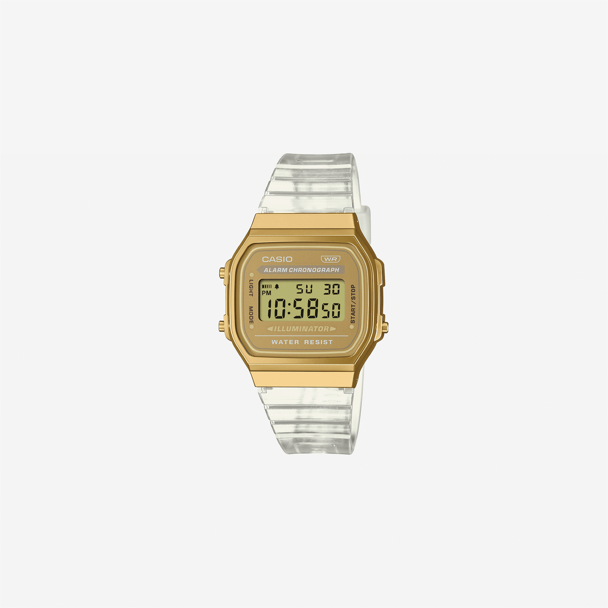 Casio Vintage A168XESG-9ADF Quartz Gold Dial Digital Resin Watch