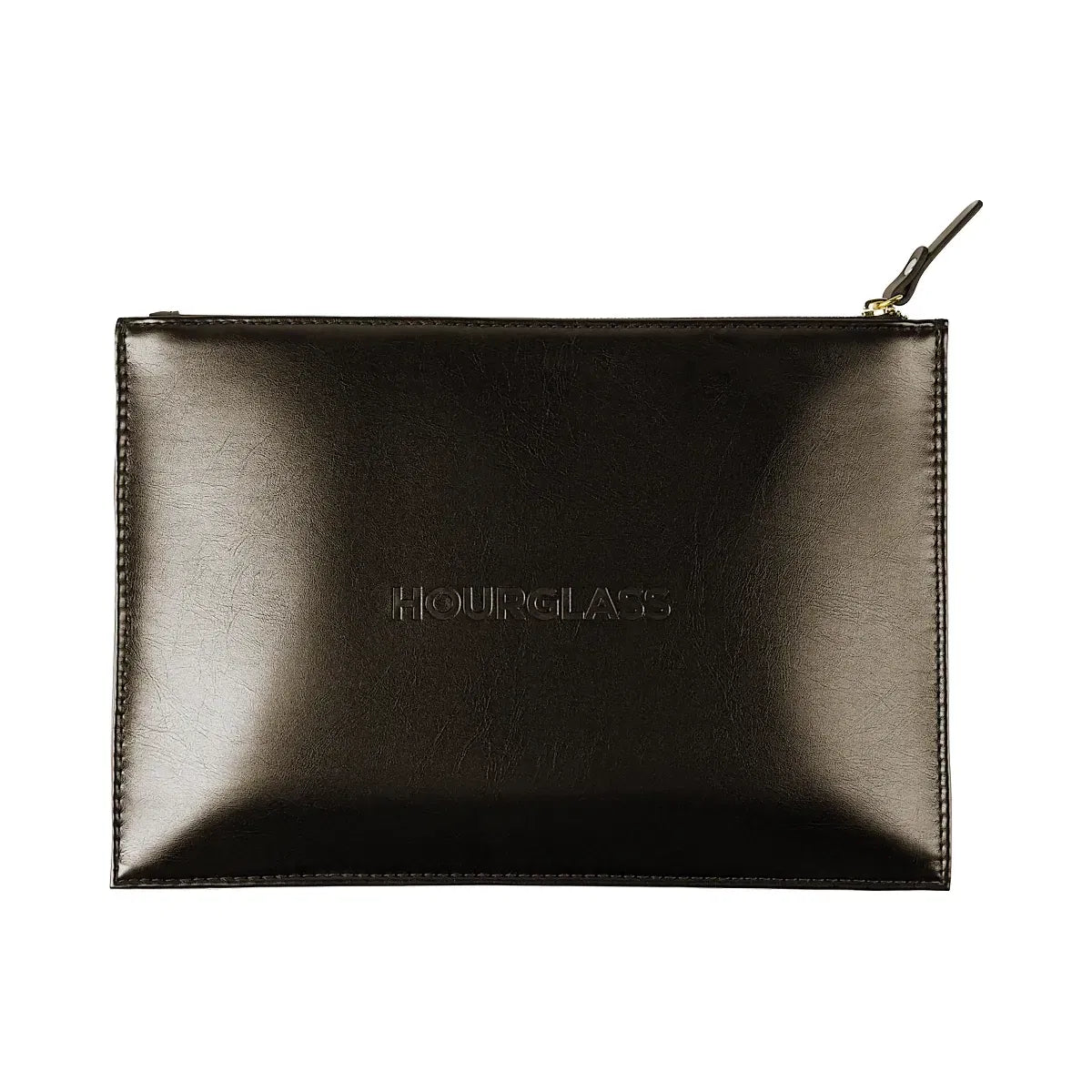 Hourglass Vegan Leather Makeup Clutch - Bronze