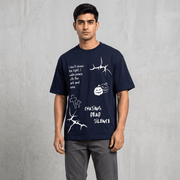 MIDNIGHT SPOOKY NAVY MEN’S OVERSIZED T-SHIRT