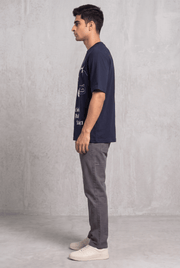 MIDNIGHT SPOOKY NAVY MEN’S OVERSIZED T-SHIRT
