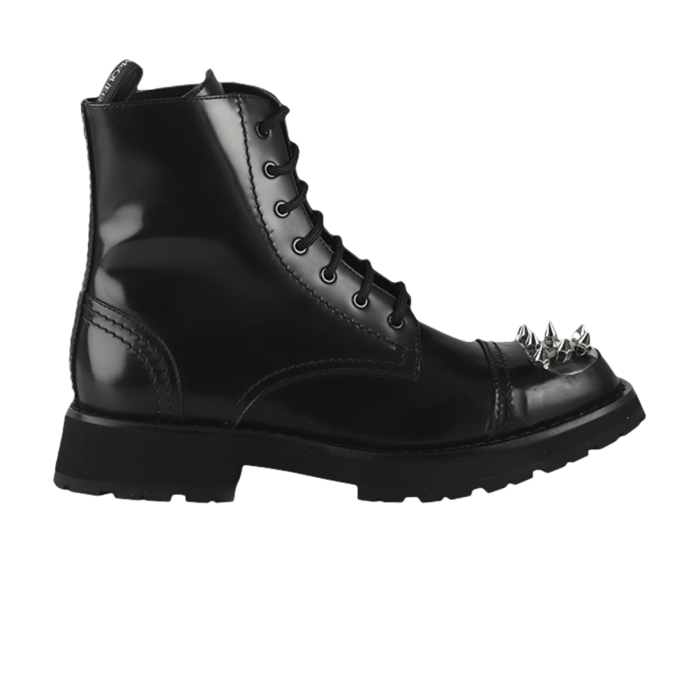 Alexander McQueen Punk Stud Boot Black