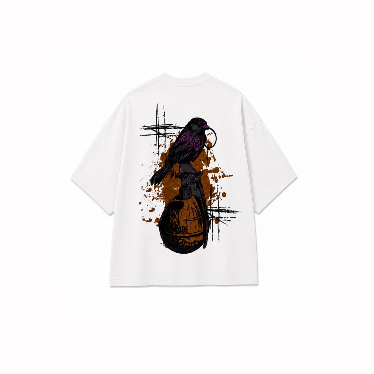 GRENADE WHITE WOMEN’S OVERSIZED T-SHIRT