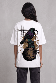 GRENADE WHITE WOMEN’S OVERSIZED T-SHIRT