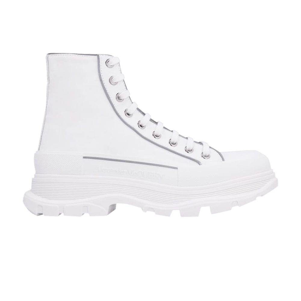 Alexander McQueen Tread Slick Boot White Silver