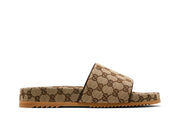 Gucci GG Canvas Slide Sandal Beige Monogram