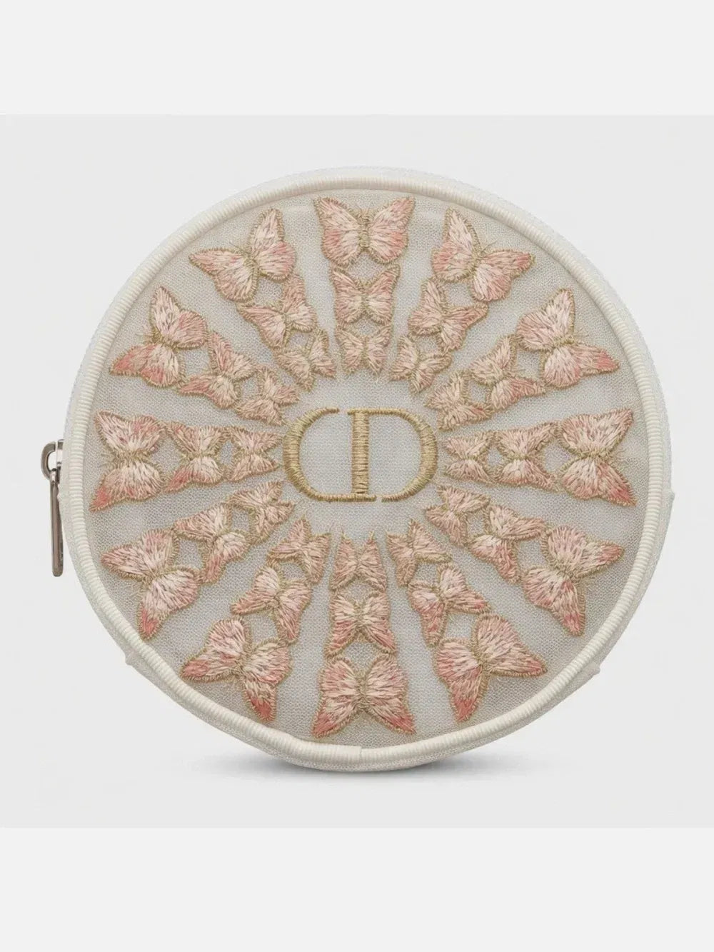 Dior 2026 Mother's Day Limited Butterfly Embroidered Round Pouch New With Box