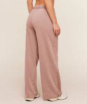Women's Gymshark Chainstitch Graphic Wide Leg Joggers Pebble Grey