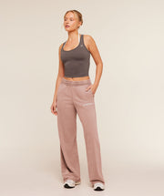 Women's Gymshark Chainstitch Graphic Wide Leg Joggers Pebble Grey