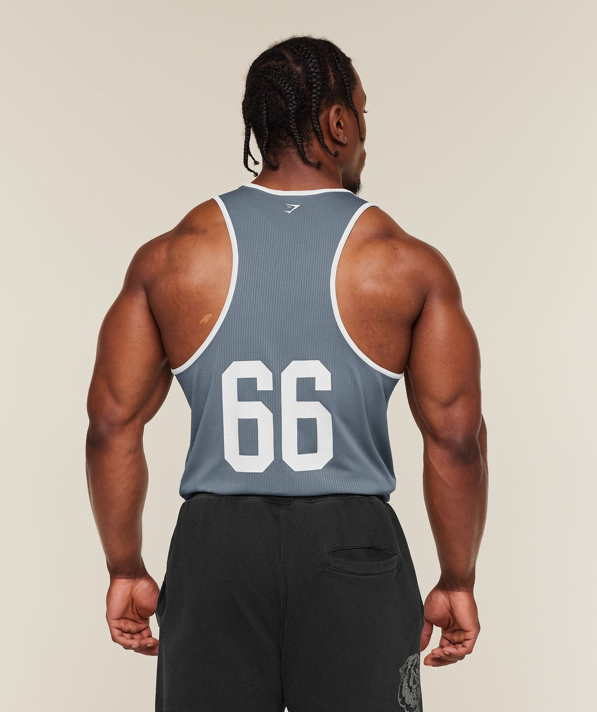Gymshark Collegiate Tech Tank Iron Blue