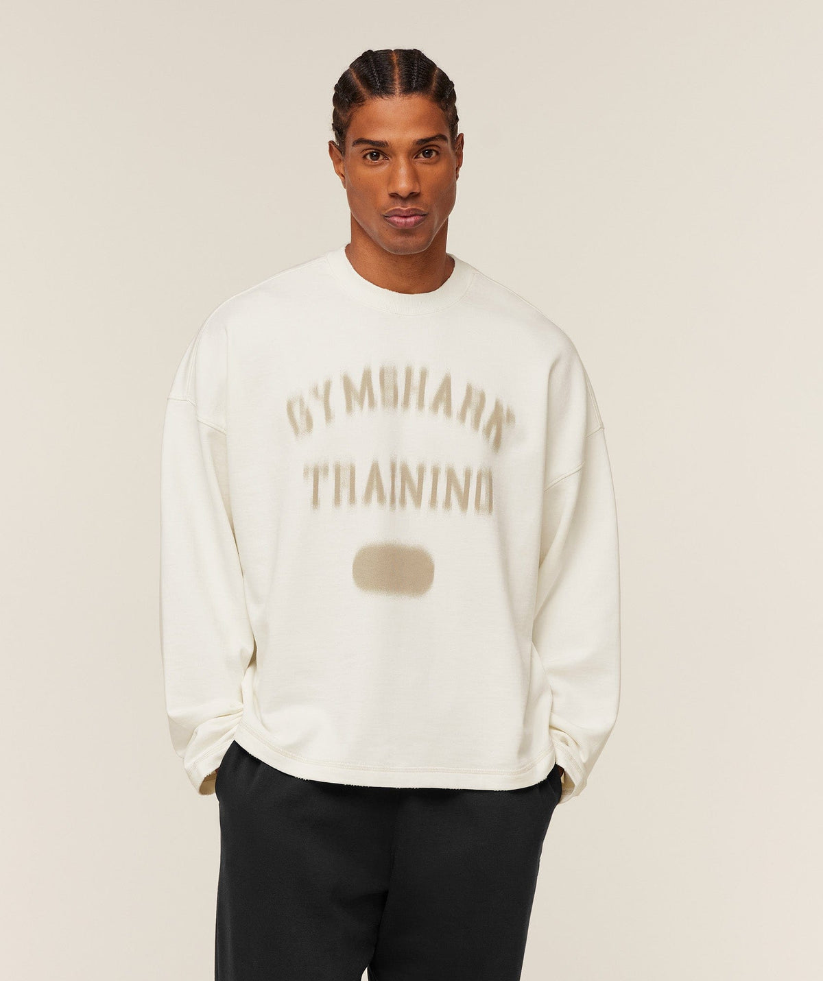 Gymshark Re-Rack Crew Neck Pullover Gs Soft White