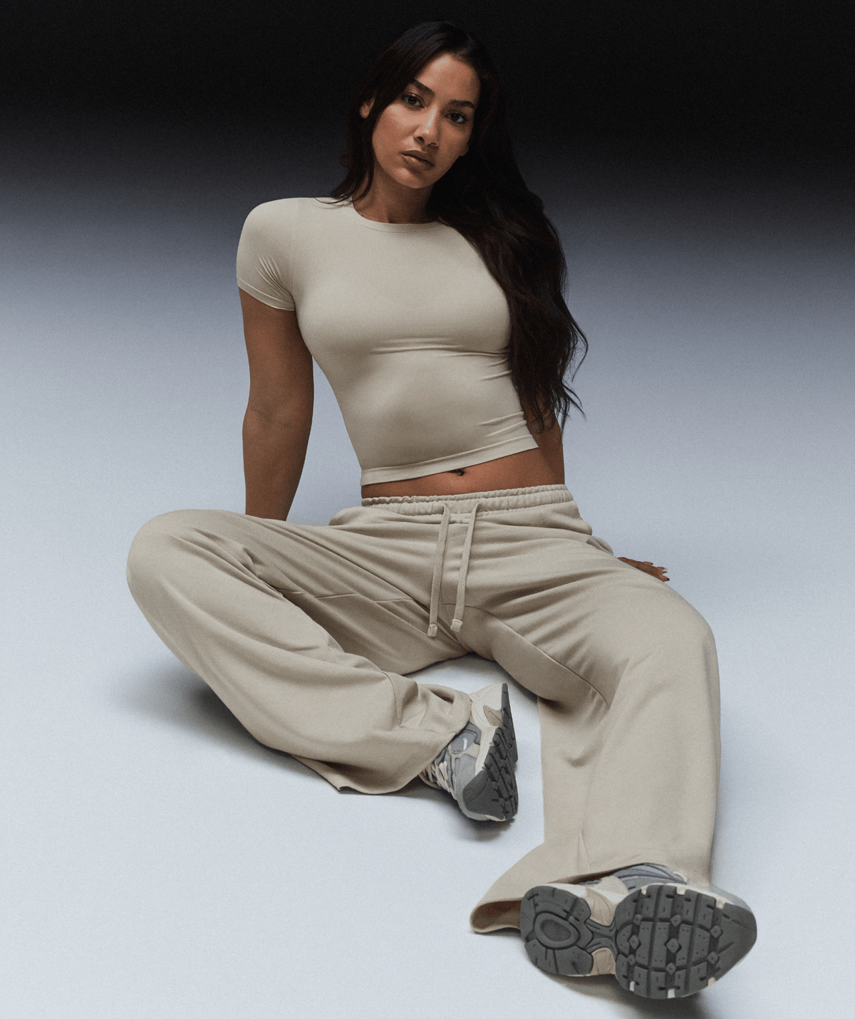 Women's Gymshark Lightweight Wide Leg Pants Regular Black