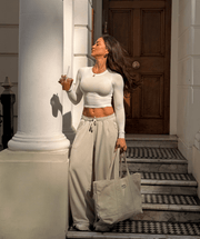Women's Gymshark Lightweight Wide Leg Pants Regular Black