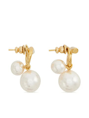 faux-pearl embellished earrings