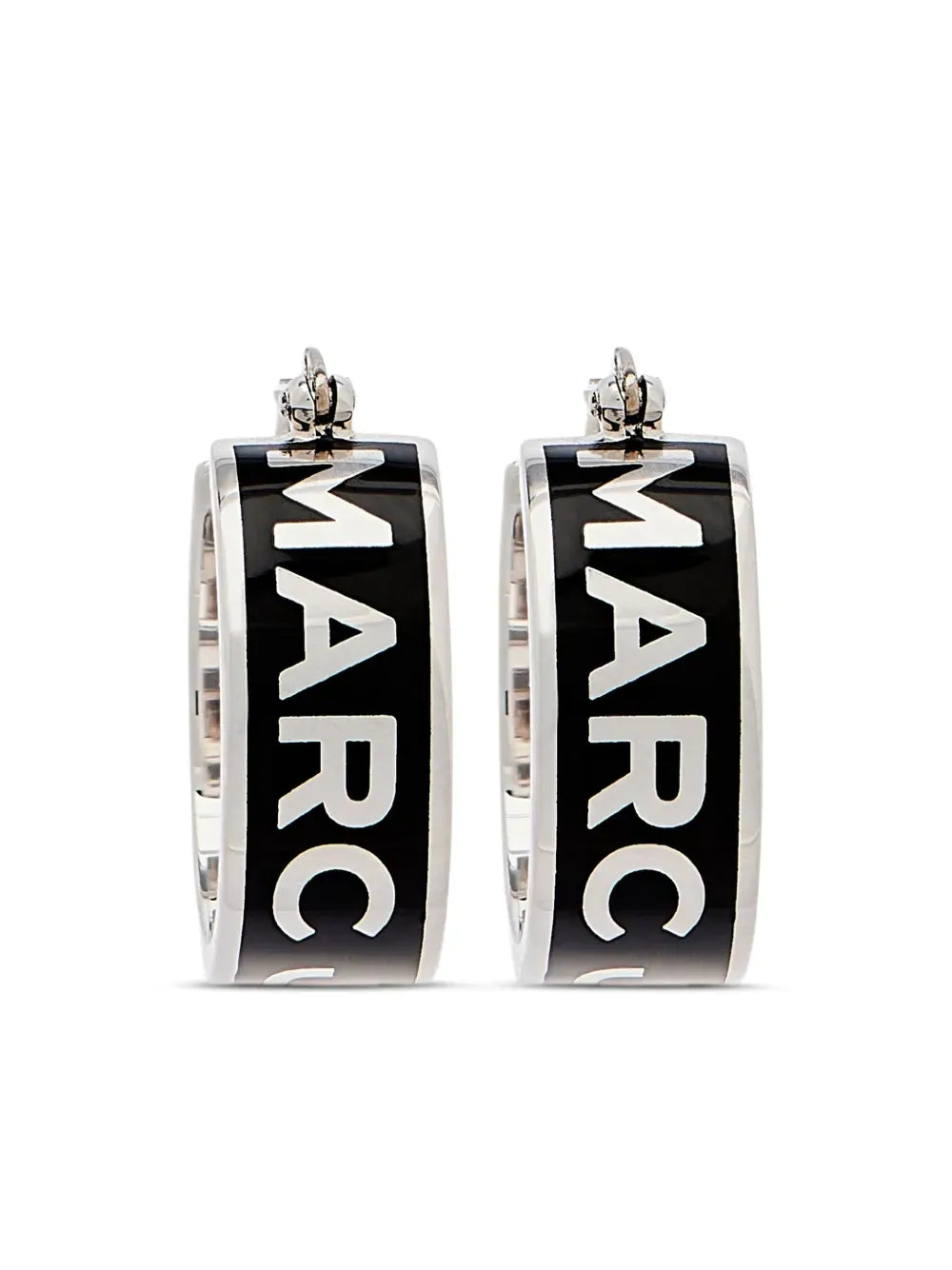 The Button Enamel Logo Hoop earrings
