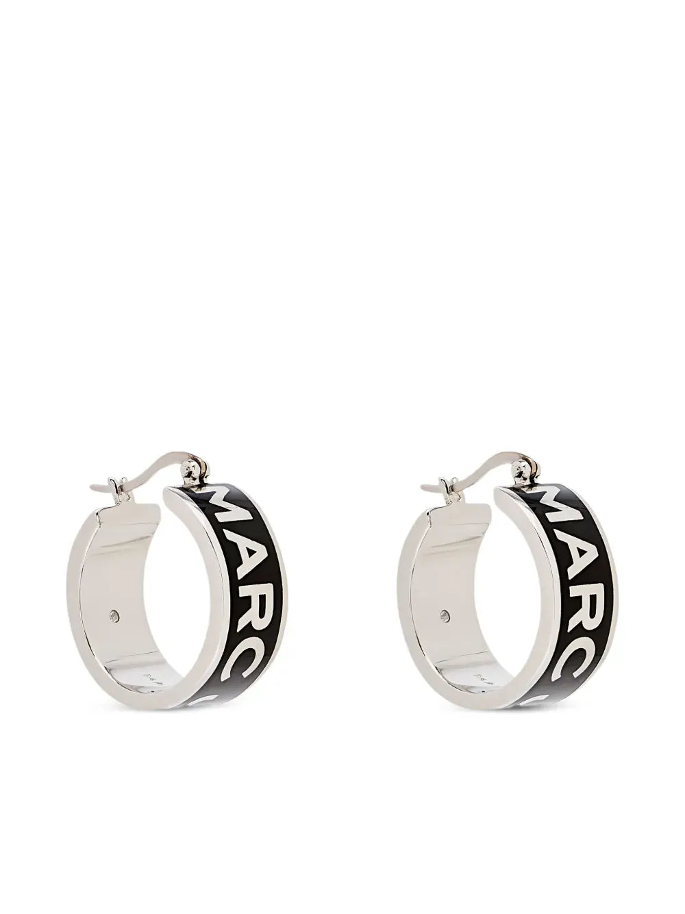 The Button Enamel Logo Hoop earrings