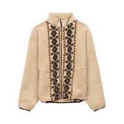 Stussy Lima Jacquard Sherpa Jacket Beige