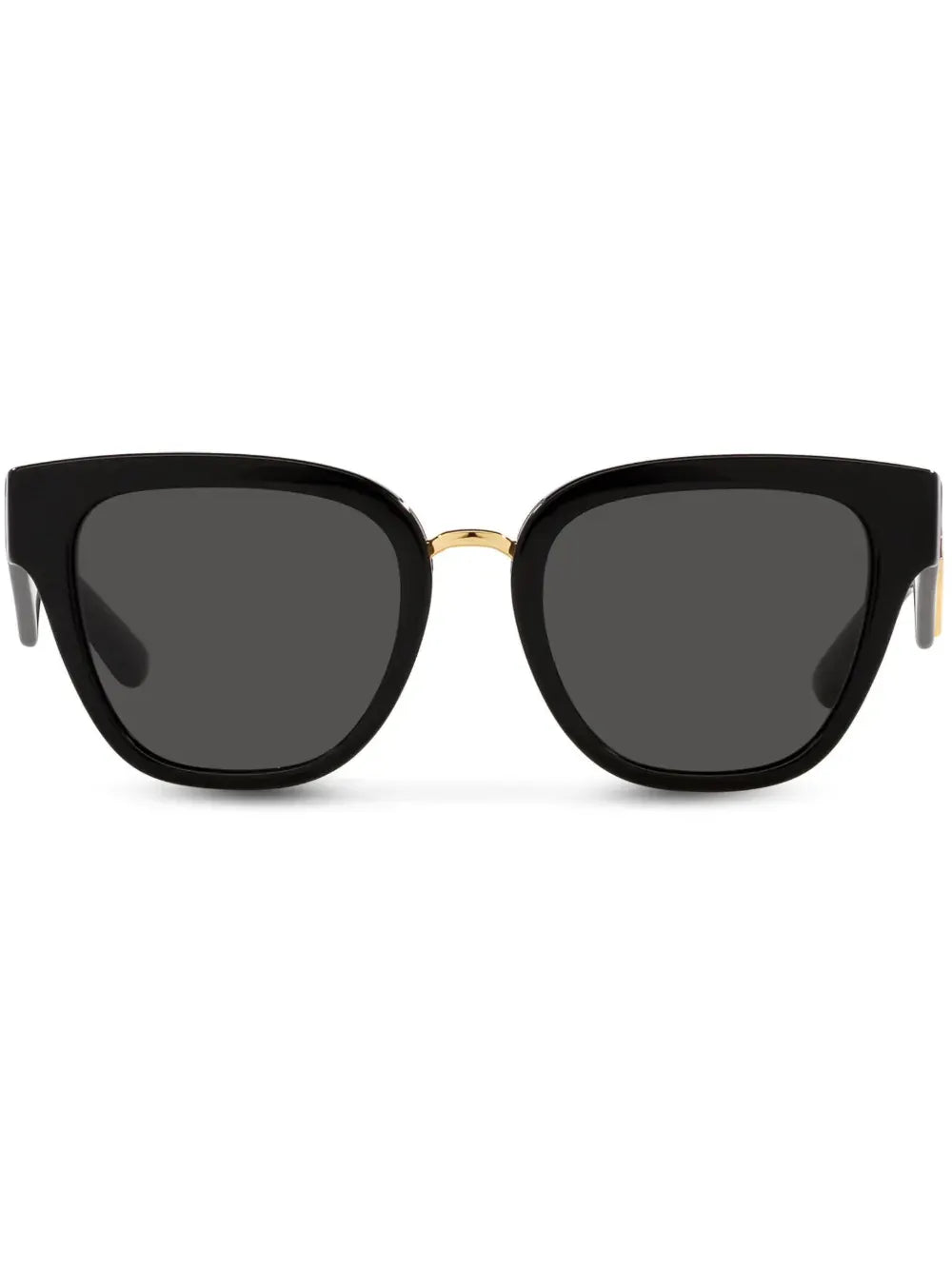 round-frame logo-plaque sunglasses