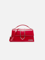 Jacquemus The Large Bambino Cross-Body Metal Flap Bag Red