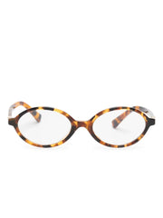 tortoiseshell oval-frame glasses