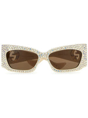 Double G rhinestone-embellished sunglasses