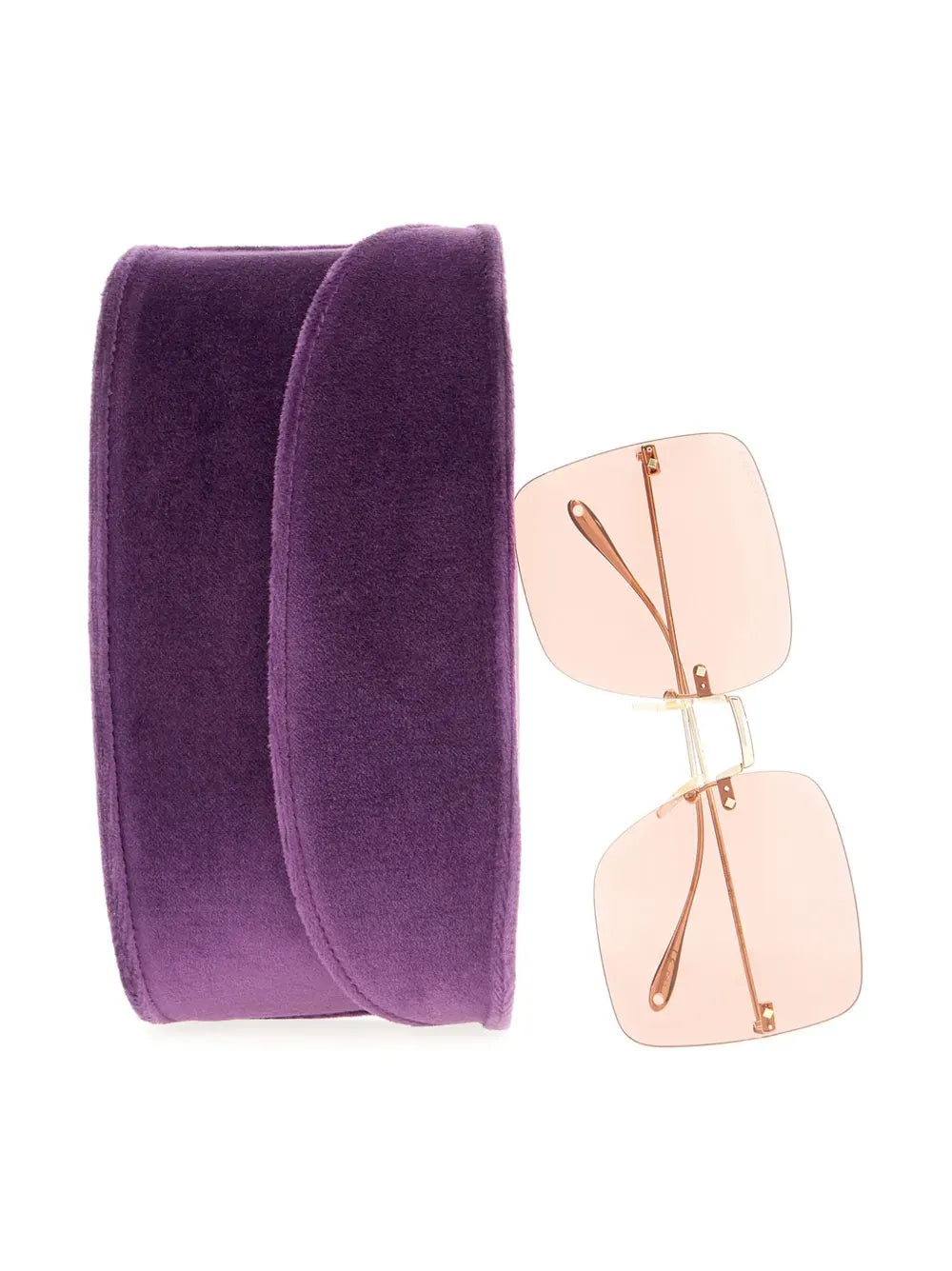 logo-charm square-frame sunglasses