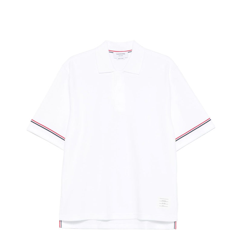 Rugby Fit RWB Stripe Shorts Sleeve Polo Shirt