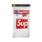 Supreme x Hanes Boxer Briefs (4 Pack) White