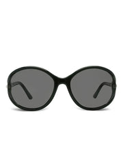 round-frame semi-rim sunglasses