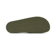 Balenciaga Pool Slides Khaki Black 3D Logo