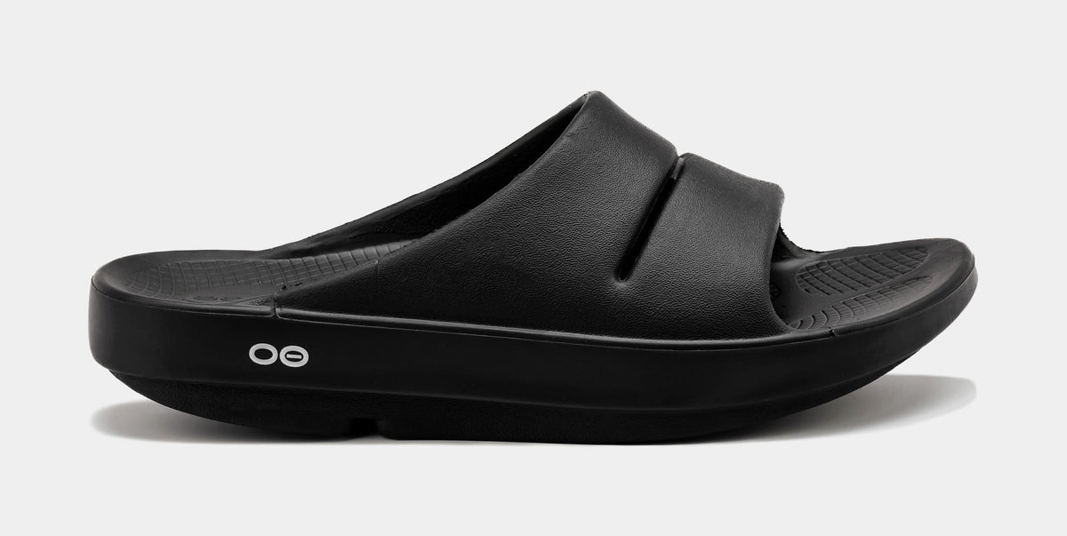 OOFOS OOAHH Slides Mens Sandals (Black)