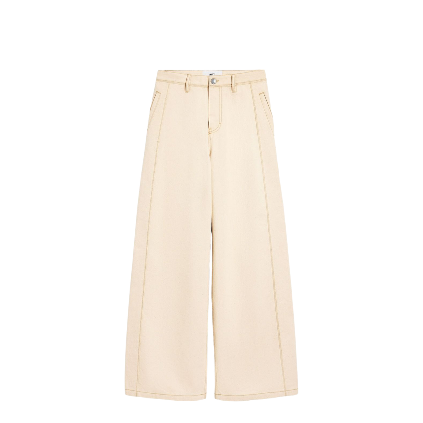White Cotton Super Wide Fit Jeans