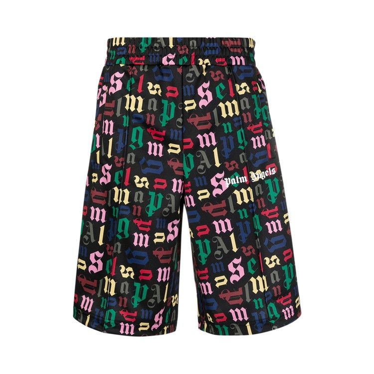 Palm Angels Monogram Track Shorts Black/Multicolor