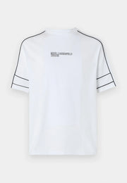 Karl Lagerfeld Jeans RELAXED PIPING TEE - Print T-shirt - white