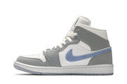 Wmns Air Jordan 1 Mid Wolf Grey Aluminum