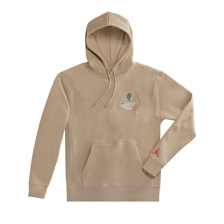 Cactus Jack by Travis Scott x Jordan Pullover Hoodie Khaki/University Red
