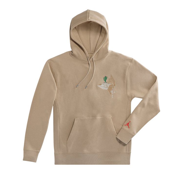 Cactus Jack by Travis Scott x Jordan Pullover Hoodie Khaki/University Red
